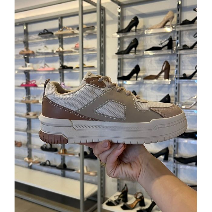 Tênis Ramarim Casual Feminino Cor Bege Mocca