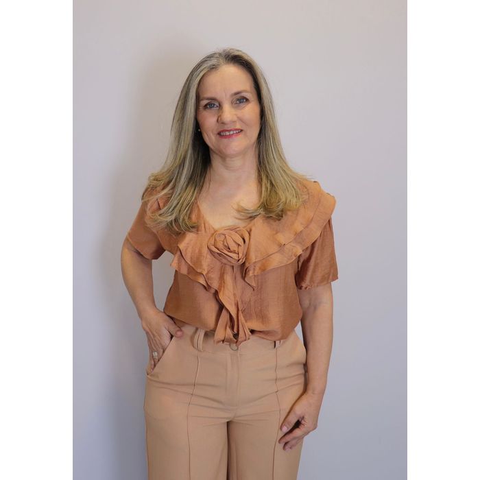 Blusa Maxma Feminino Cor Marrom