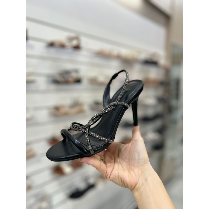 Sandália Via Marte Salto Alto Feminino Cor Preto