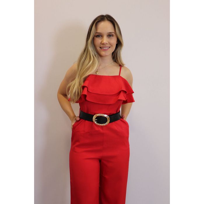 Macacão Longo My Crush Feminino Cor Vermelho