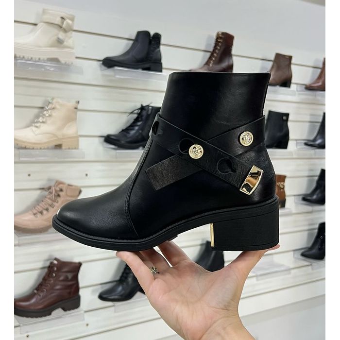 Bota Ramarim Couro Sela Feminino Cor Preto