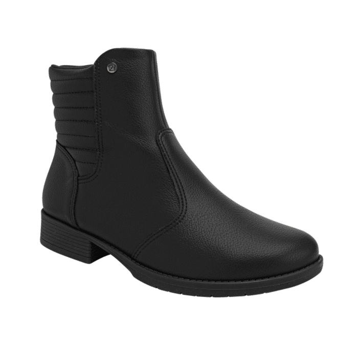 Bota Piccadilly Cano Curto Salto Baixo Feminino Cor Preto