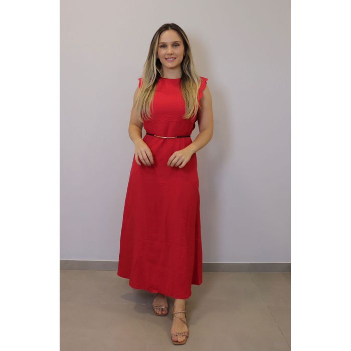 Vestido Bellina Feminino Cor Vermelho