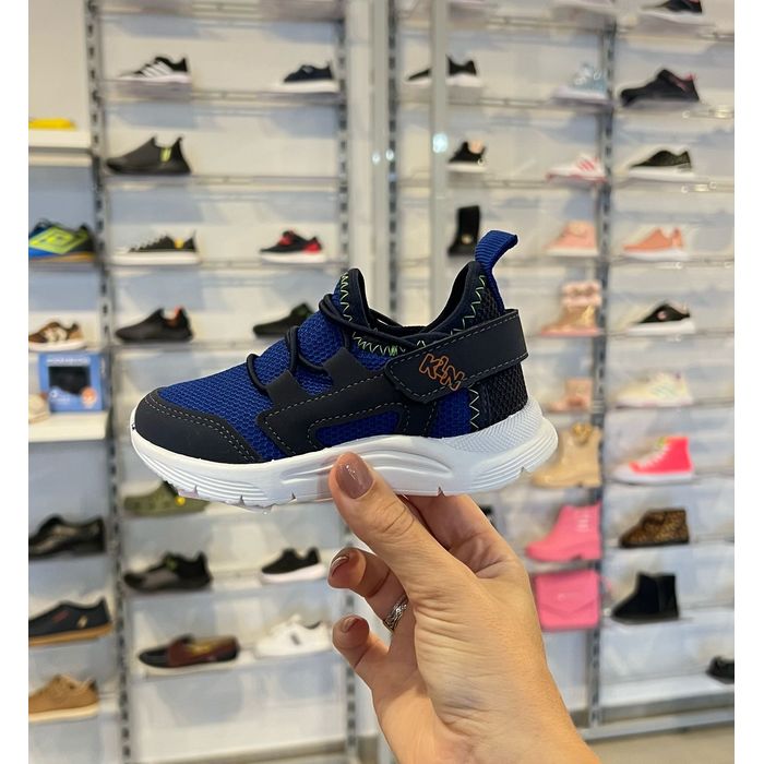 Tênis Klin New Sports Mini Infantil Masculino Cor Azul Marinho