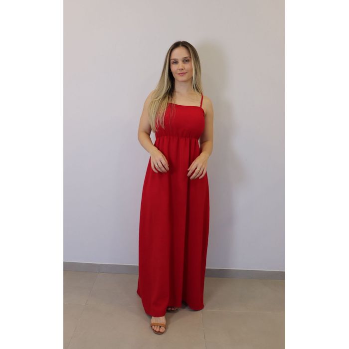 Vestido Kodos Longo Feminino Cor  Vermelho