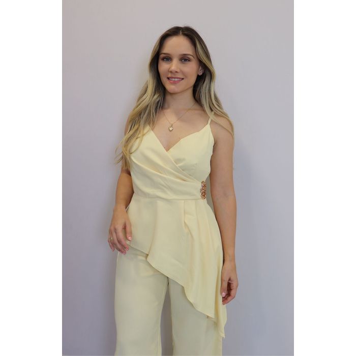 Conjunto Alfaiataria My Crush Feminino Cor Amarelo