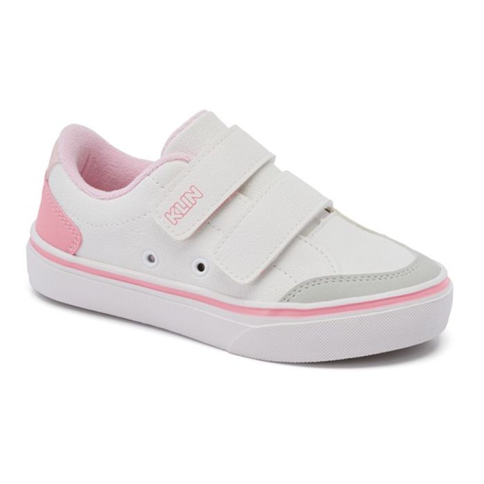 Tênis Klin Freestyle Mini Infantil Feminino Cor Branco/Rosa