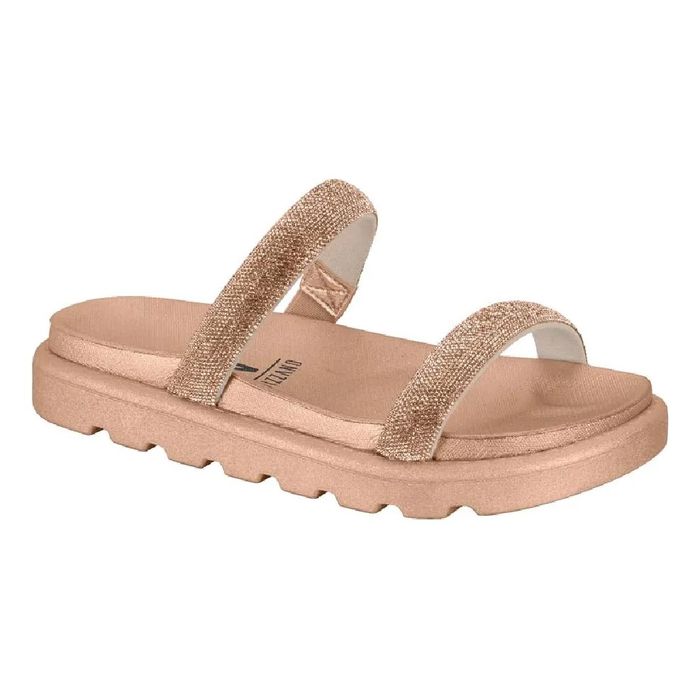 Papete Vizzano Com Brilho Feminino Cor Ouro Rosado