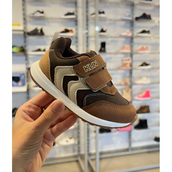 Tênis Klin Walk Infantil Masculino Cor Marrom