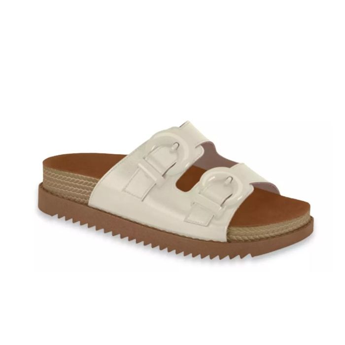 Papete Slide Moleca Feminino Cor Off White