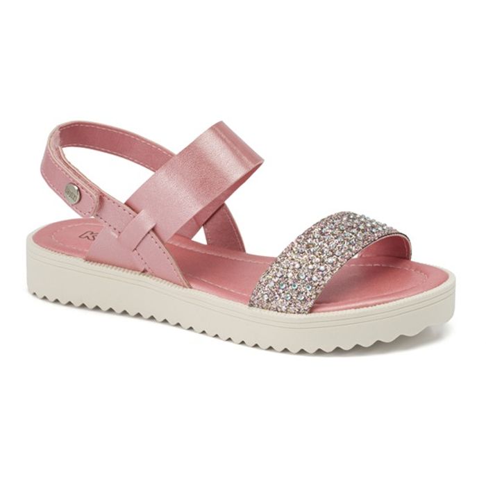 Sandália Klin Lola Com Glitter Infantil Feminino Cor Rosa