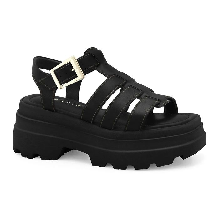 Sandália Tratorada Ramarim Feminino Cor Preto