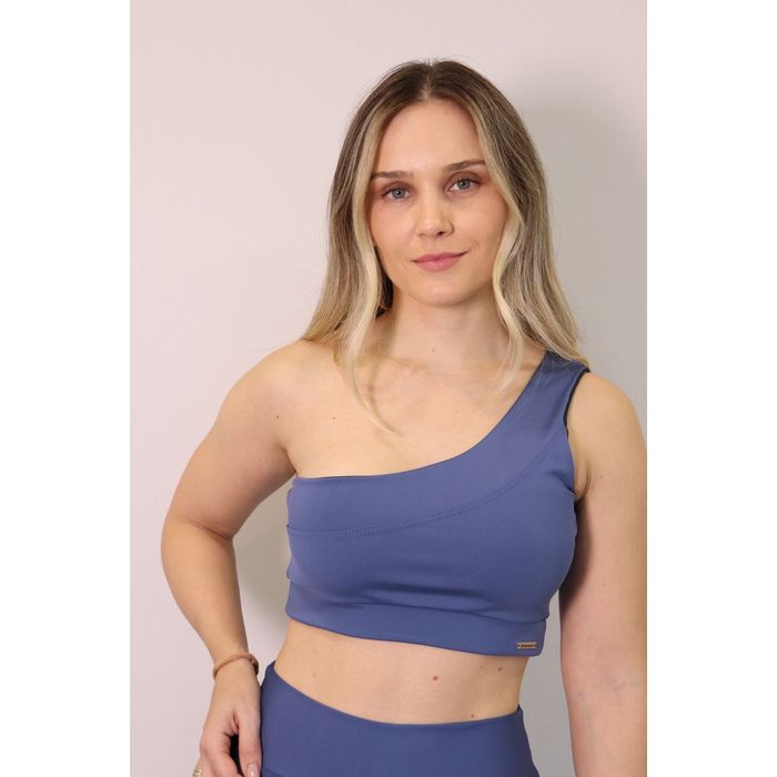 Top Um Ombro Karamoella Feminino Cor Azul