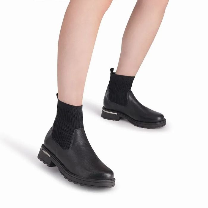 Coturno Piccadilly Maxi Salto Tratorado Feminino Cor Preto