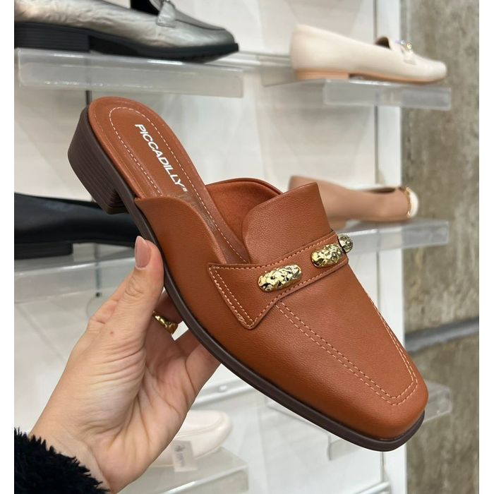 Mule Piccadilly Feminino Cor Ocre