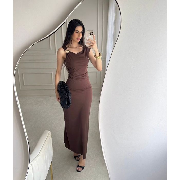 Vestido My Crush Feminino Cor Marrom