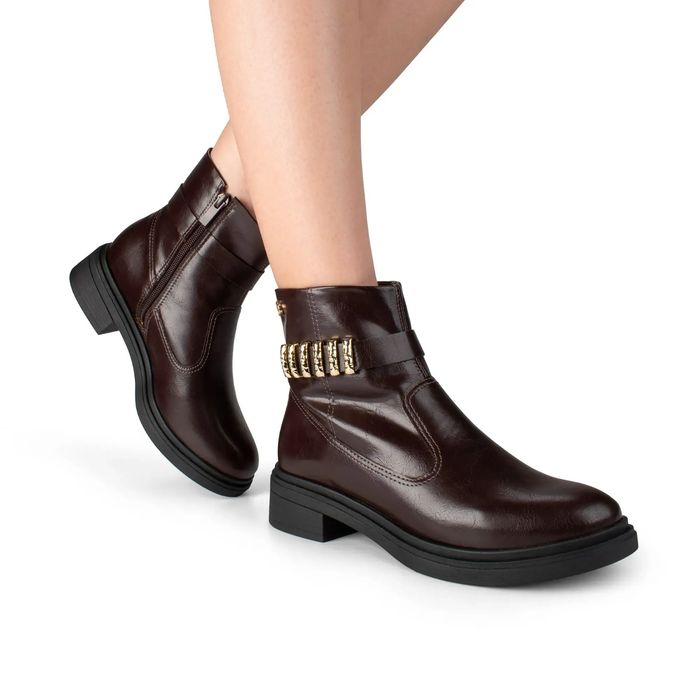 Coturno Dakota Cano Curto Feminino Cor Café