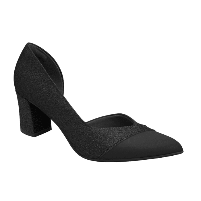 Scarpin Piccadilly Com Brilho Feminino Cor Preto