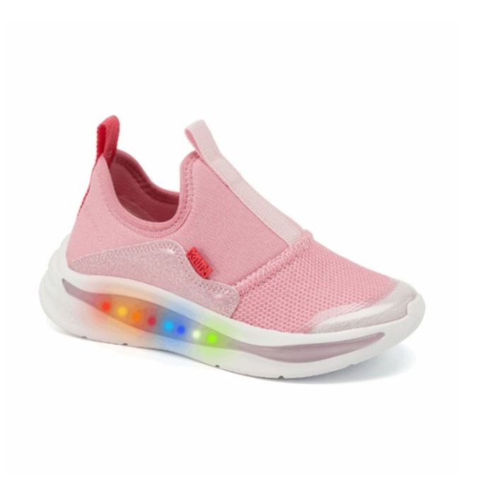 Tênis Klin Flash Led Infantil Cor Rosa