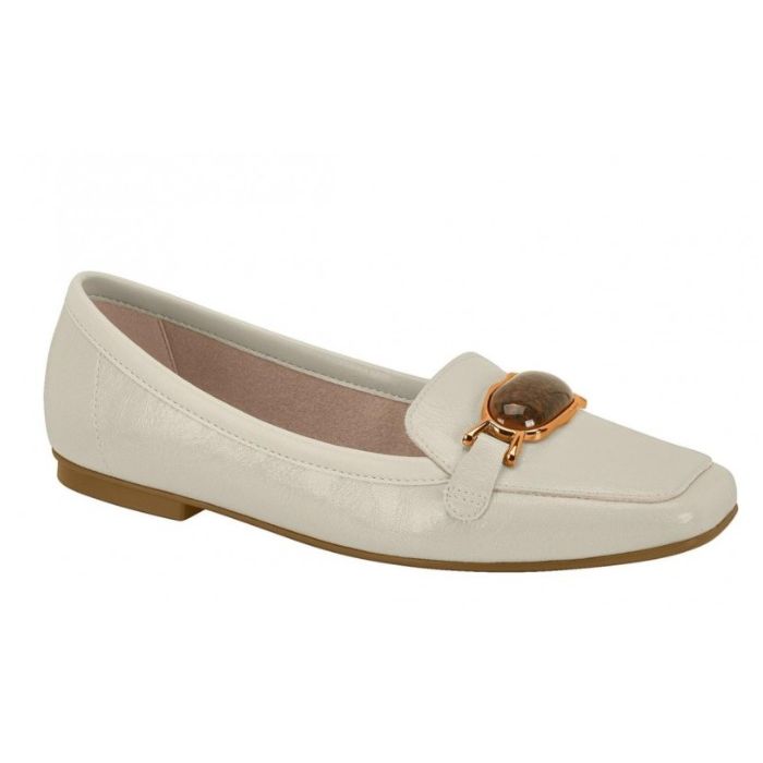 Sapatilha Moleca Femimina Bico Quadrado Cor Off White