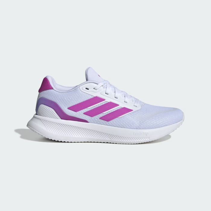 Tênis Adidas RunFalcon 5 Feminino Cor Branco/Fucsia