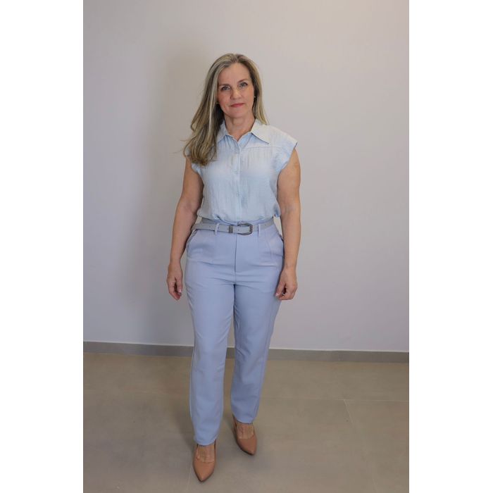 Calça Maxma Alfaiataria Feminino Cor Azul