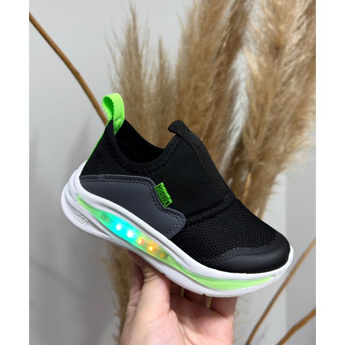 Tênis Klin Flash Led Infantil Cor Preto