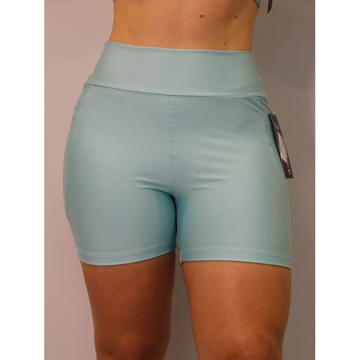 Shorts Karamoella Com Bolso Feminino Cor Aquatico
