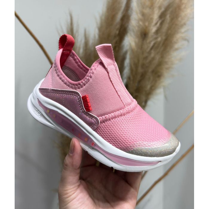 Tênis Klin Flash Led Infantil Cor Rosa