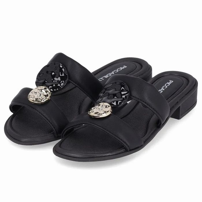 Tamanco Piccadilly Salto Baixo Feminino Cor Preto