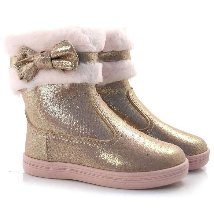 Bota Molekinha Infantil Feminino Metalizado