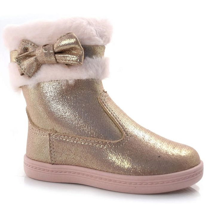 Bota Molekinha Infantil Feminino Metalizado