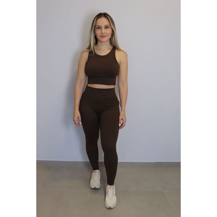 Conjunto Firmly Believe Feminino Cor Marrom