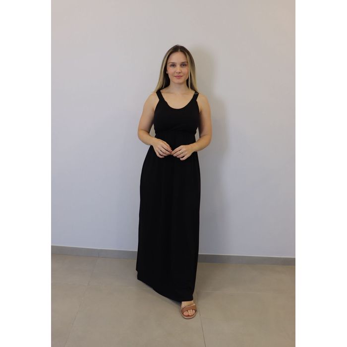 Vestido Kodos Longo Feminino Cor Preto