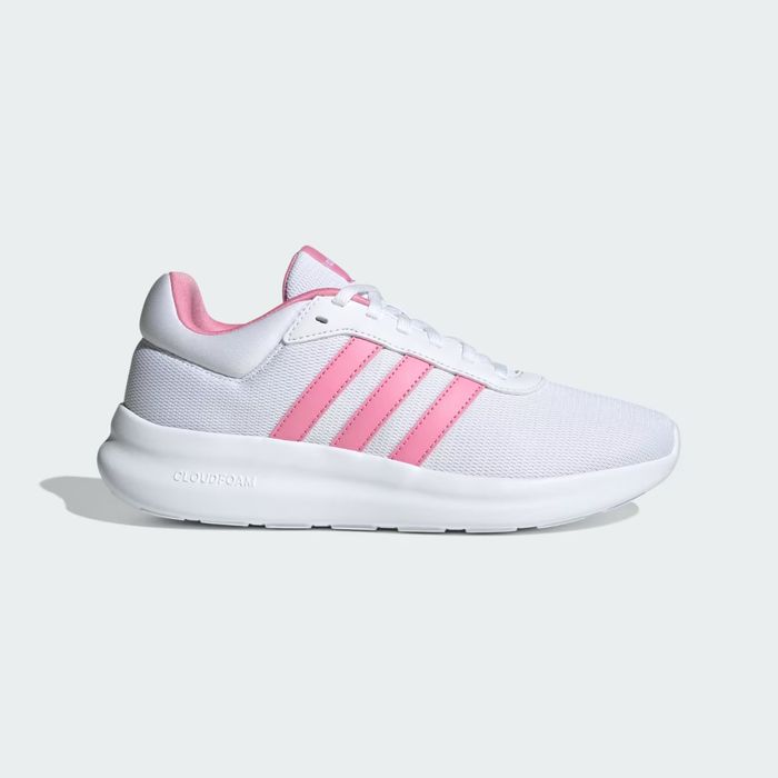 Tênis Adidas Lite Racer 4.0 Feminino Cor Off White/Rosa