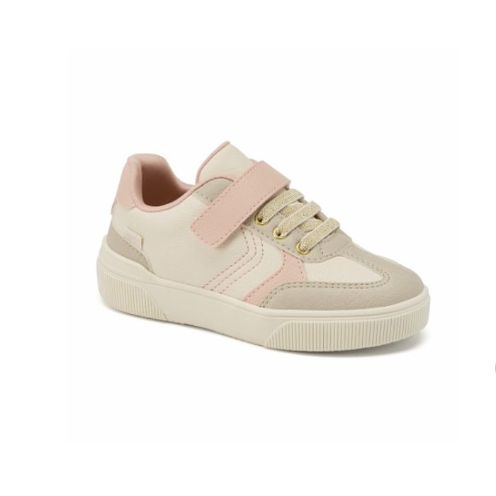 Tênis Klin Sky Infantil Feminino Cor Off White/Rosa/Cinza