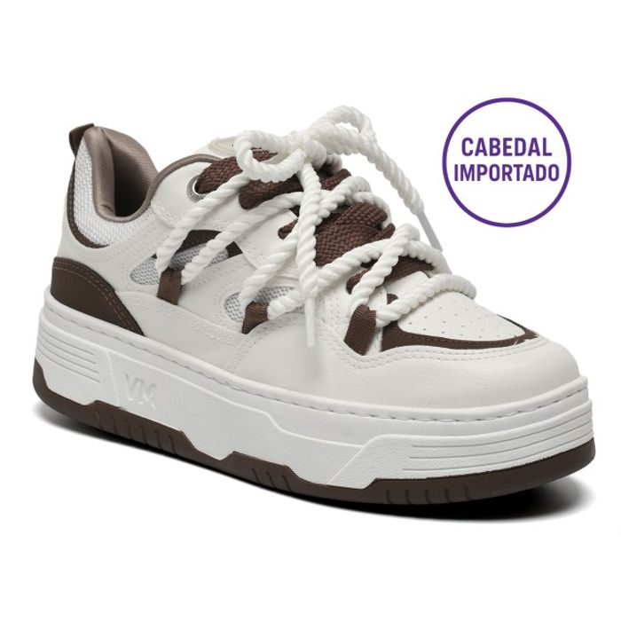 Tênis Via Marte Casual Feminino Cor Branco/Marrom