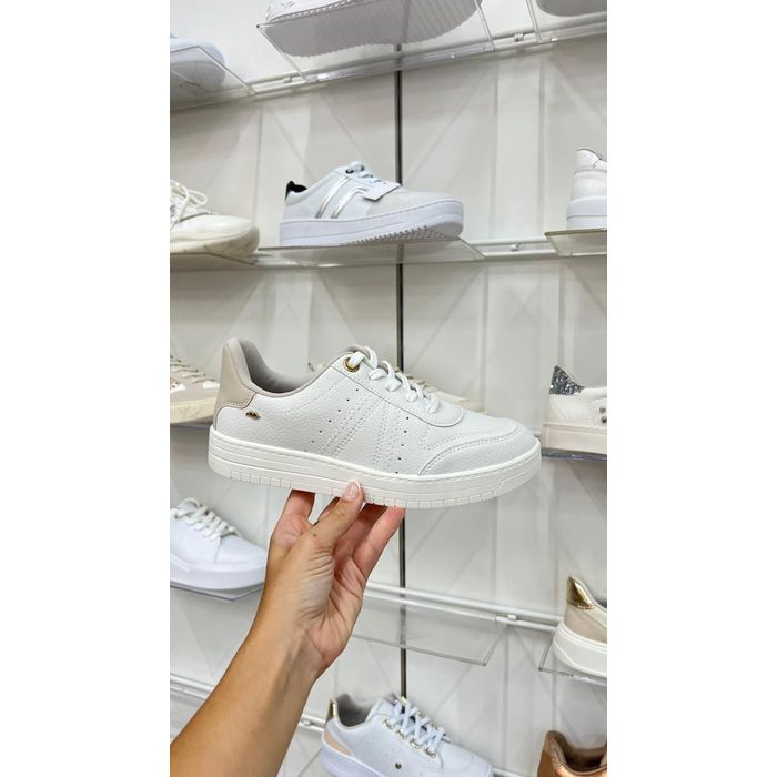 Tênis Dakota Casual Couro Feminino Cor Branco