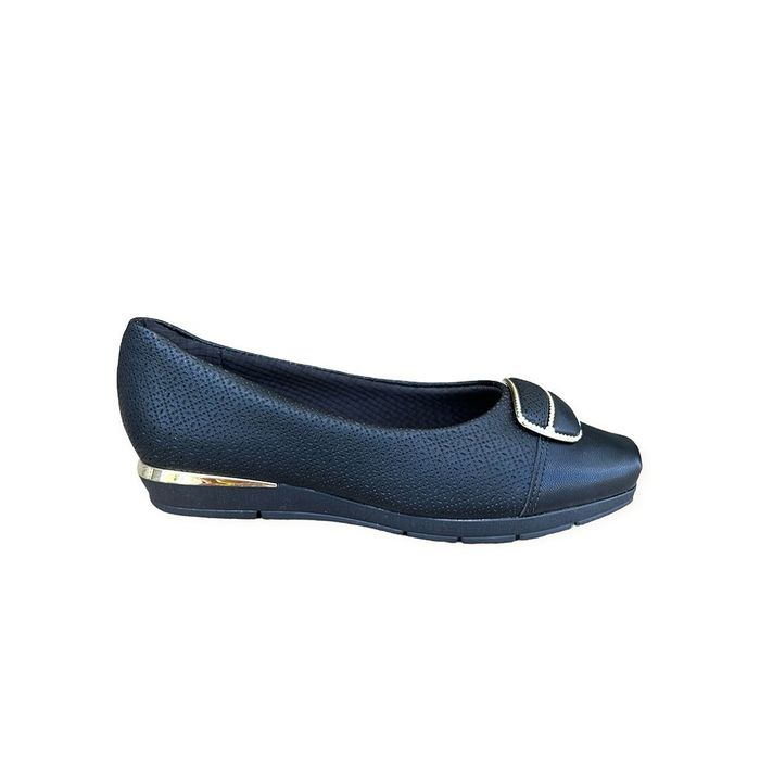 Sapatilha Piccadilly Salto Anabela Feminino Cor Preto