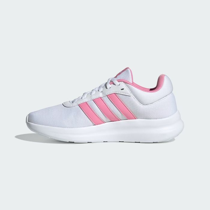 Tênis Adidas Lite Racer 4.0 Feminino Cor Off White/Rosa