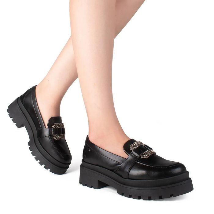 Mocassim Loafer Dakota Tratorado Feminino Cor Preto