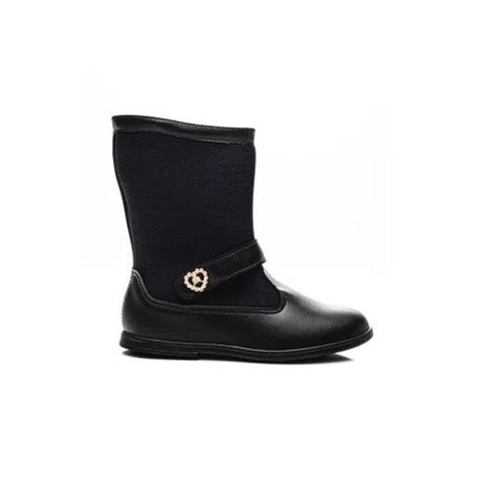 Bota Molekinha Montaria Infantil Feminino Cor Preto