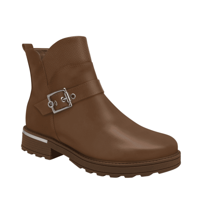 Bota Piccadilly Salto Baixo Cano Baixo Feminino Cor Marrom