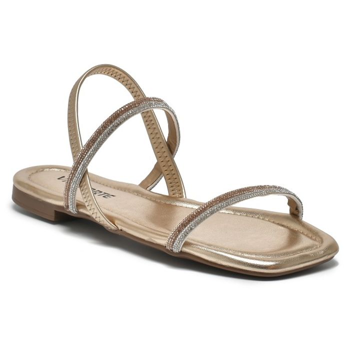 Sandália Via Marte Rasteira Feminino Cor Dourado