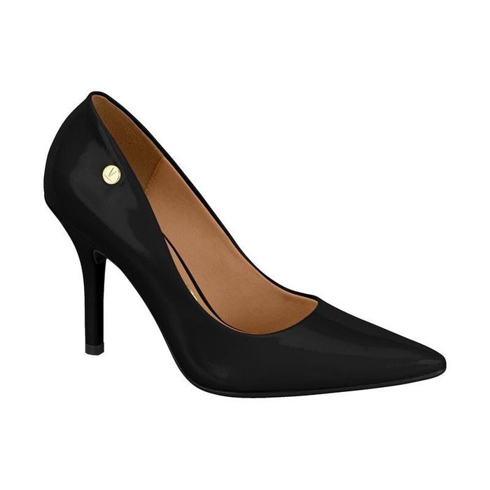 Scarpin Vizzano Salto Alto Bico Fino Feminino Cor Preto