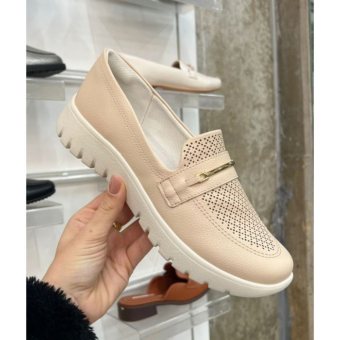 Tênis Piccadilly Slip On Feminino Cor Nude Brulee