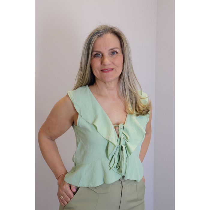 Blusa Maxma Amarração Feminina Cor Verde