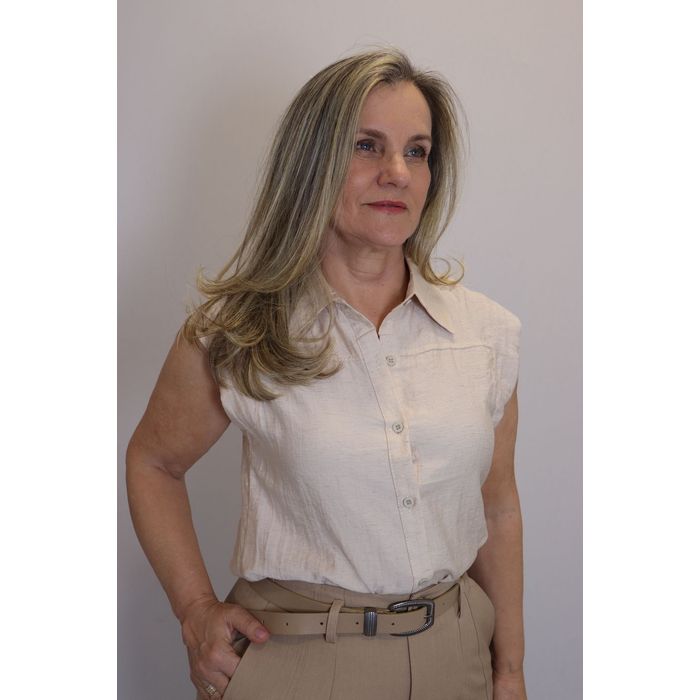 Camisa Maxma Regata Feminina Cor Nude