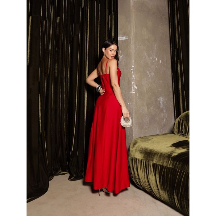 Vestido Bellina Feminino Cor Vermelho