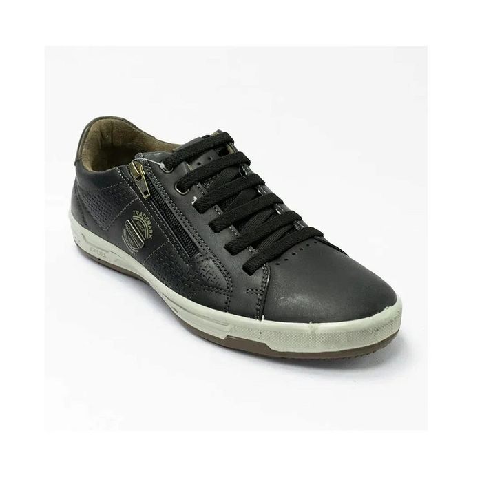 Sapatênis Pegada em Couro Masculino Cor Preto